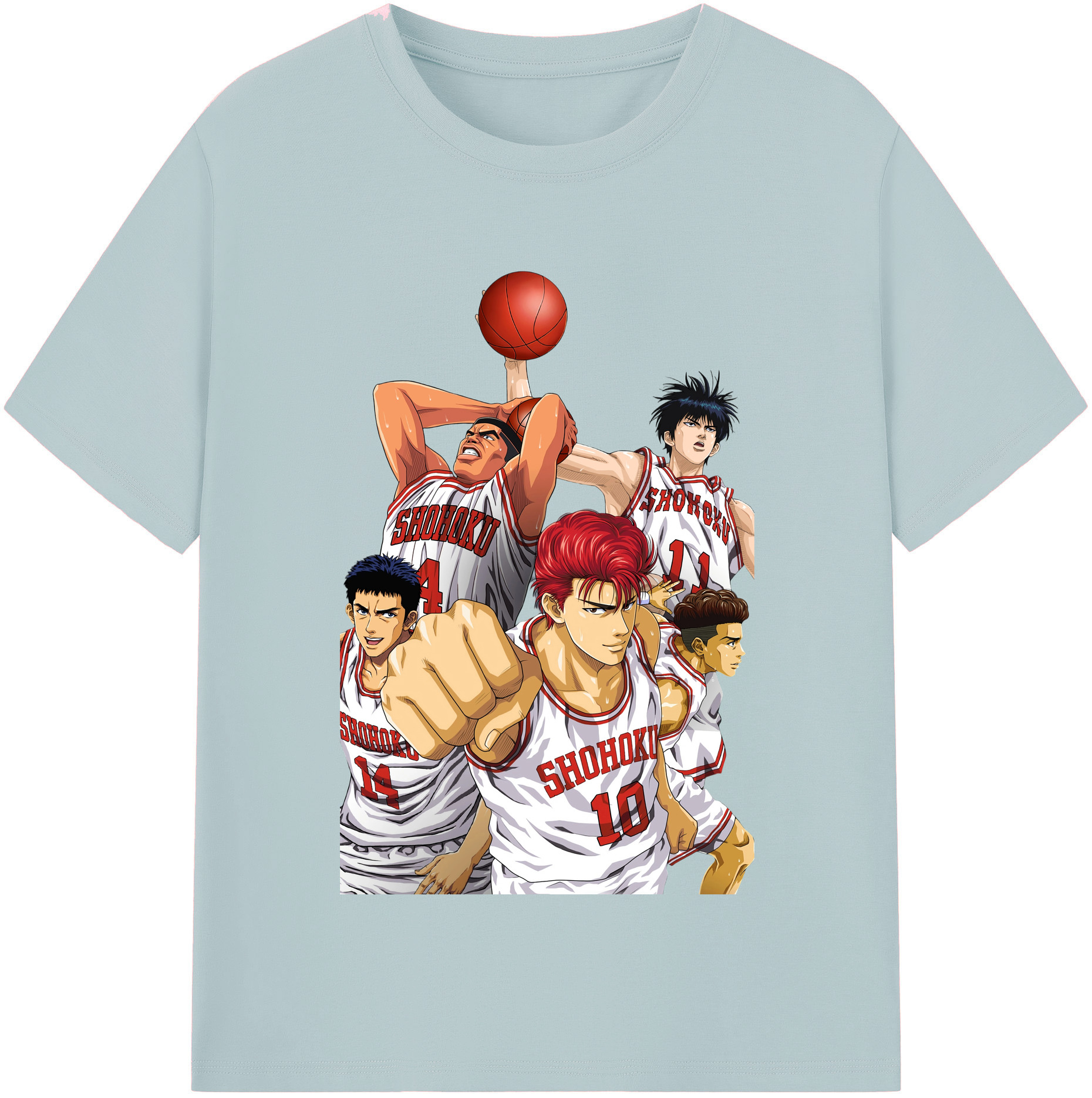 SLAM DUNK／スラムダンク 綿100％半袖Tシャツ（フロントプリント）